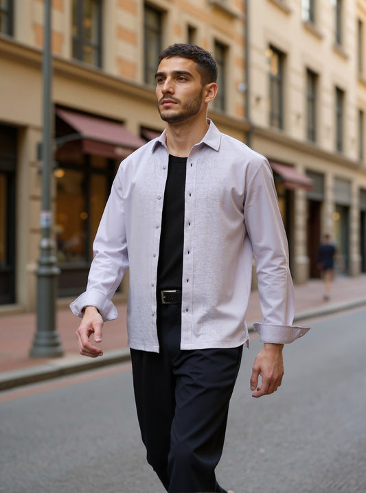 Mercer Knit Shirt - Lavender