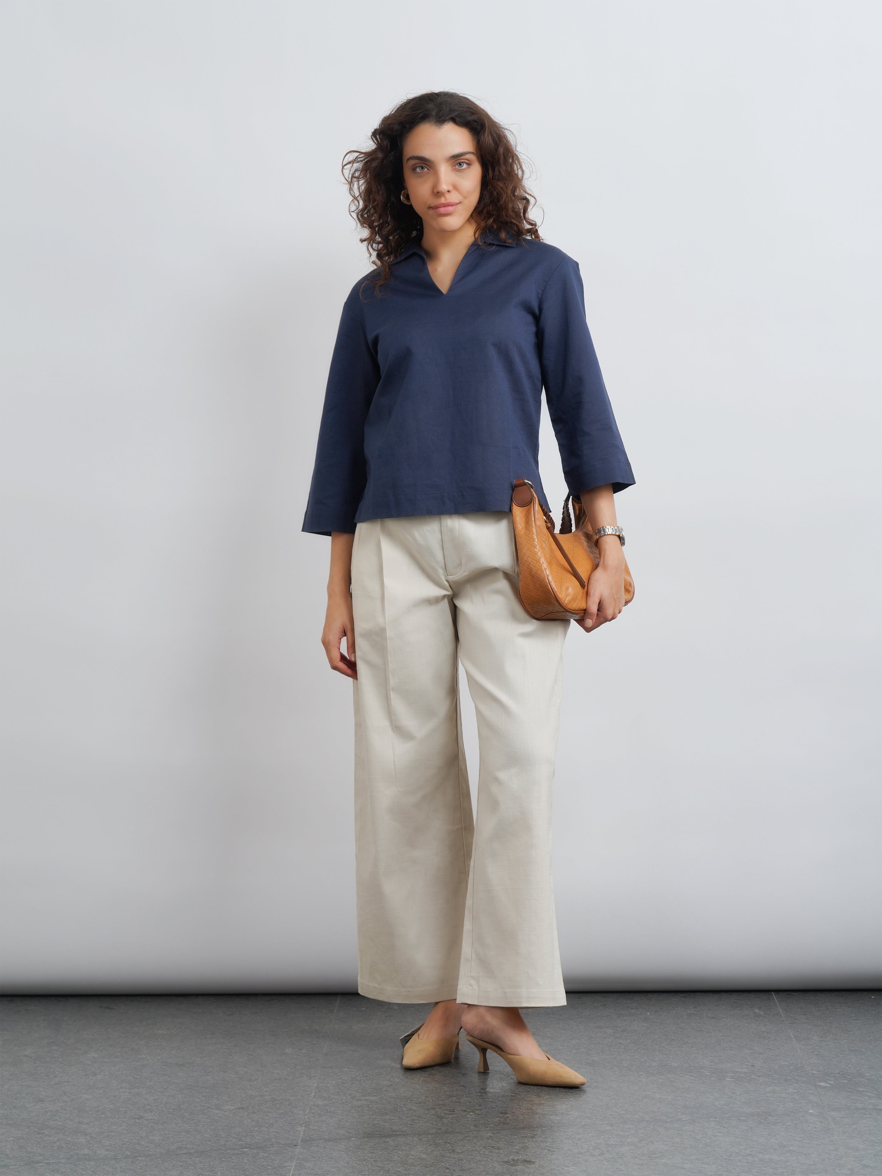 Riviera Wide Leg Pants - Off White