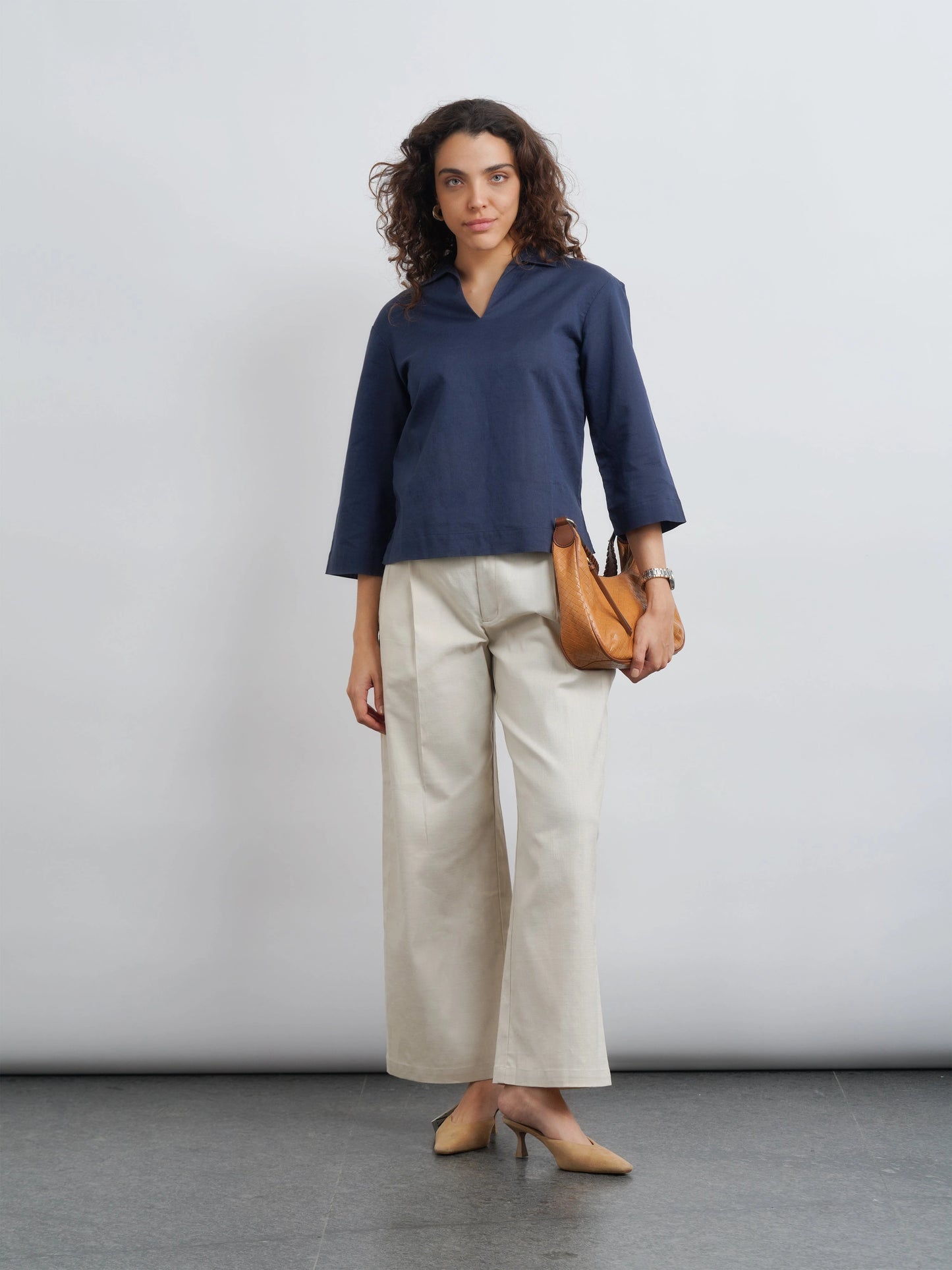 Riviera Wide Leg Pants - Off White