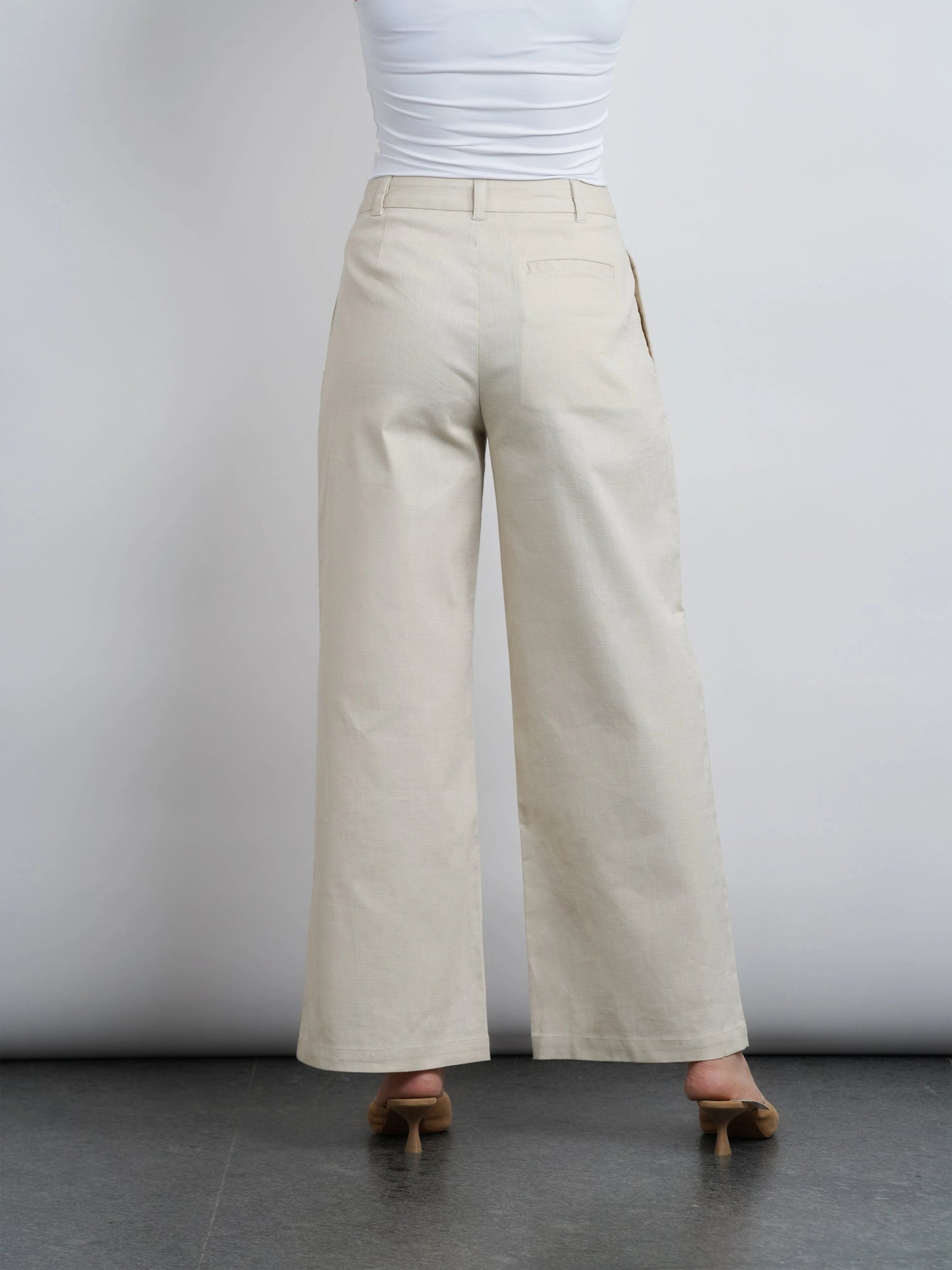 Riviera Wide Leg Pants - Off White
