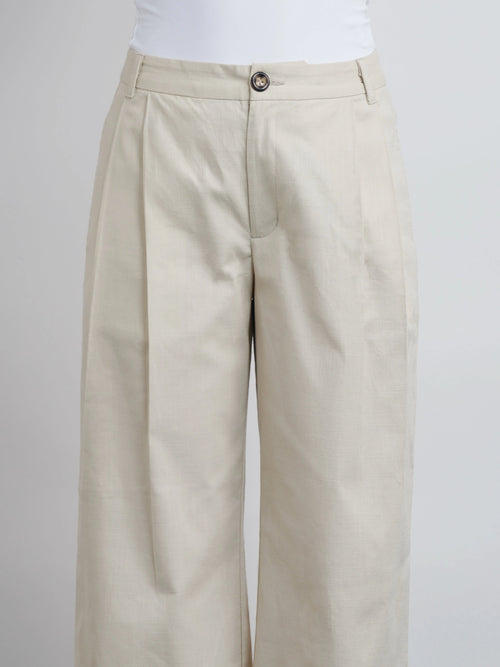 riviera wide leg pants - off white