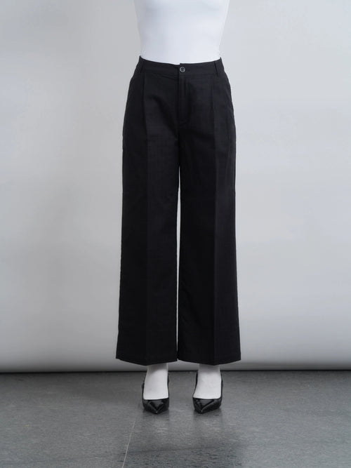 riviera wide leg pants - black