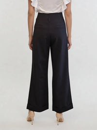Hem Fold Pant in SoftSuit™ Fabric - Black