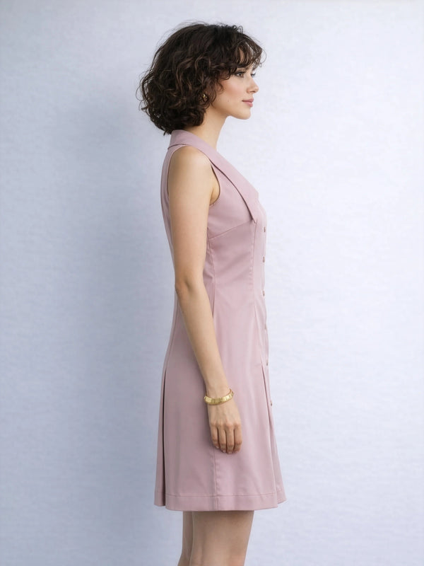 Rosé Satin Dress