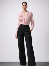 Ruffle Collar Top - Pink