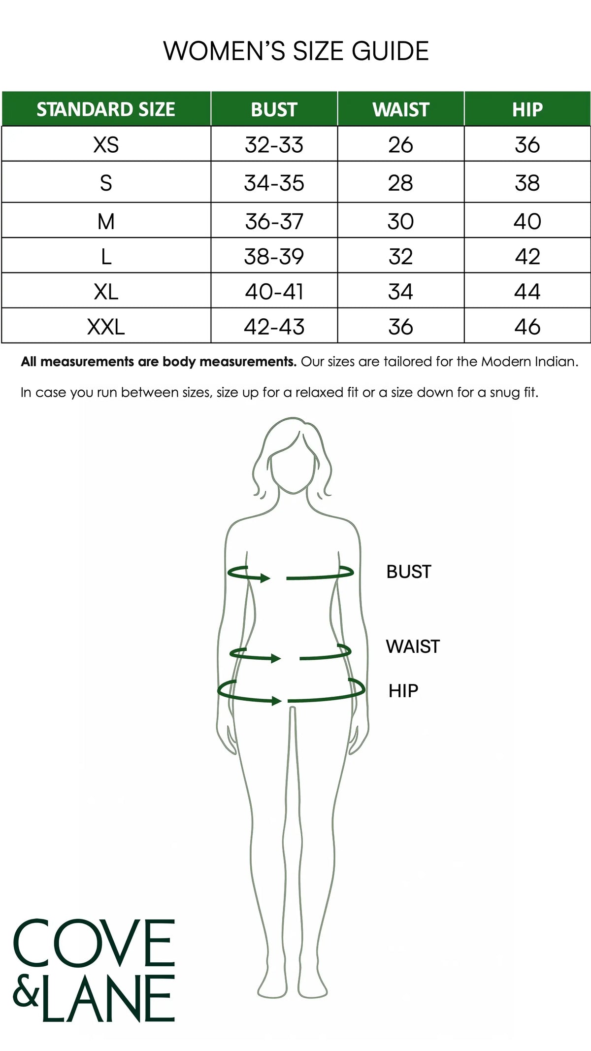 Size guide for Madlyn AirLinen™ Midi Dress - Olive
