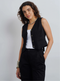AirLinen™ Waistcoat - Black