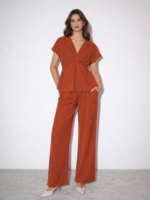 Aura CrepeSway™ Pants - Burnt Orange