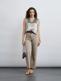 Satin Top - Olive