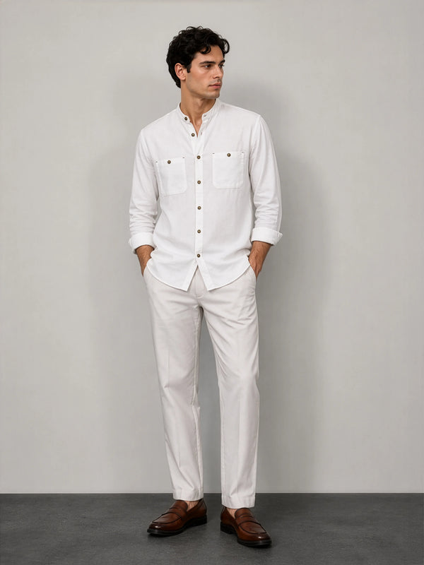AirLinen™ Shirt Regular Fit - White