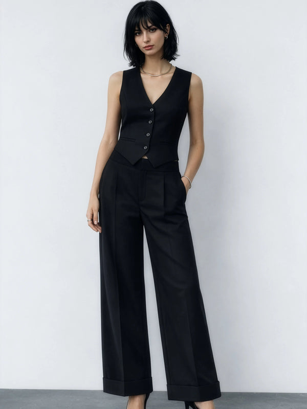 AirLinen™ Waistcoat - Black