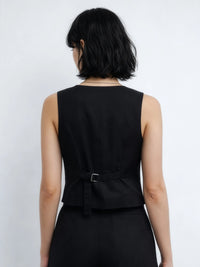 AirLinen™ Waistcoat - Black