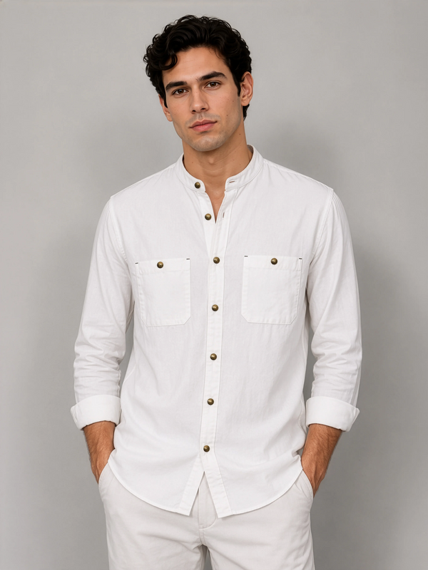 AirLinen™ Shirt Regular Fit - White