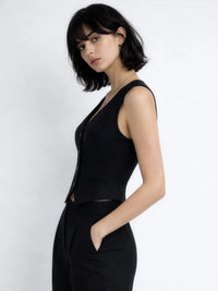 AirLinen™ Waistcoat - Black