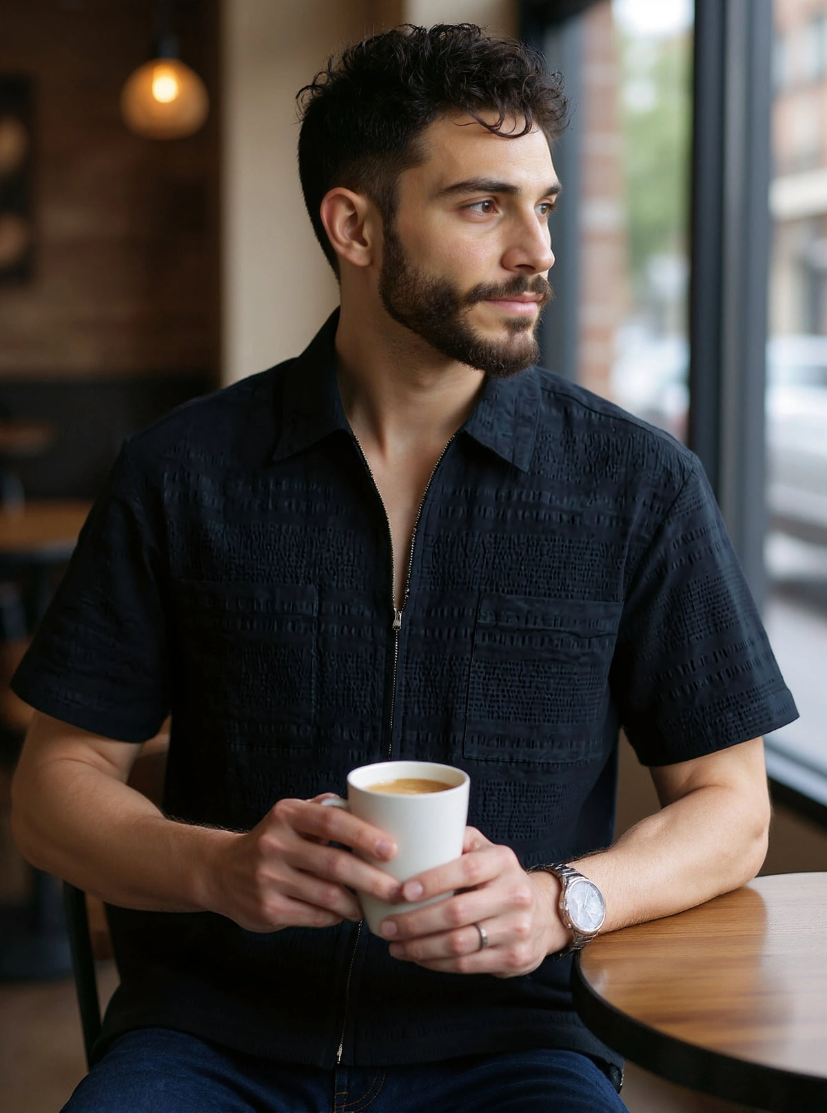 Weekender Cotton Zip Shirt Relaxed Fit