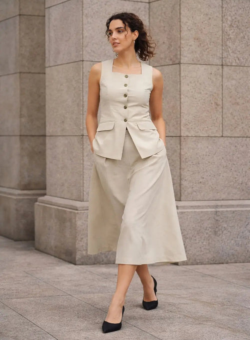 atelier waistcoat - beige