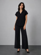 Textured Camp Shirt - Black