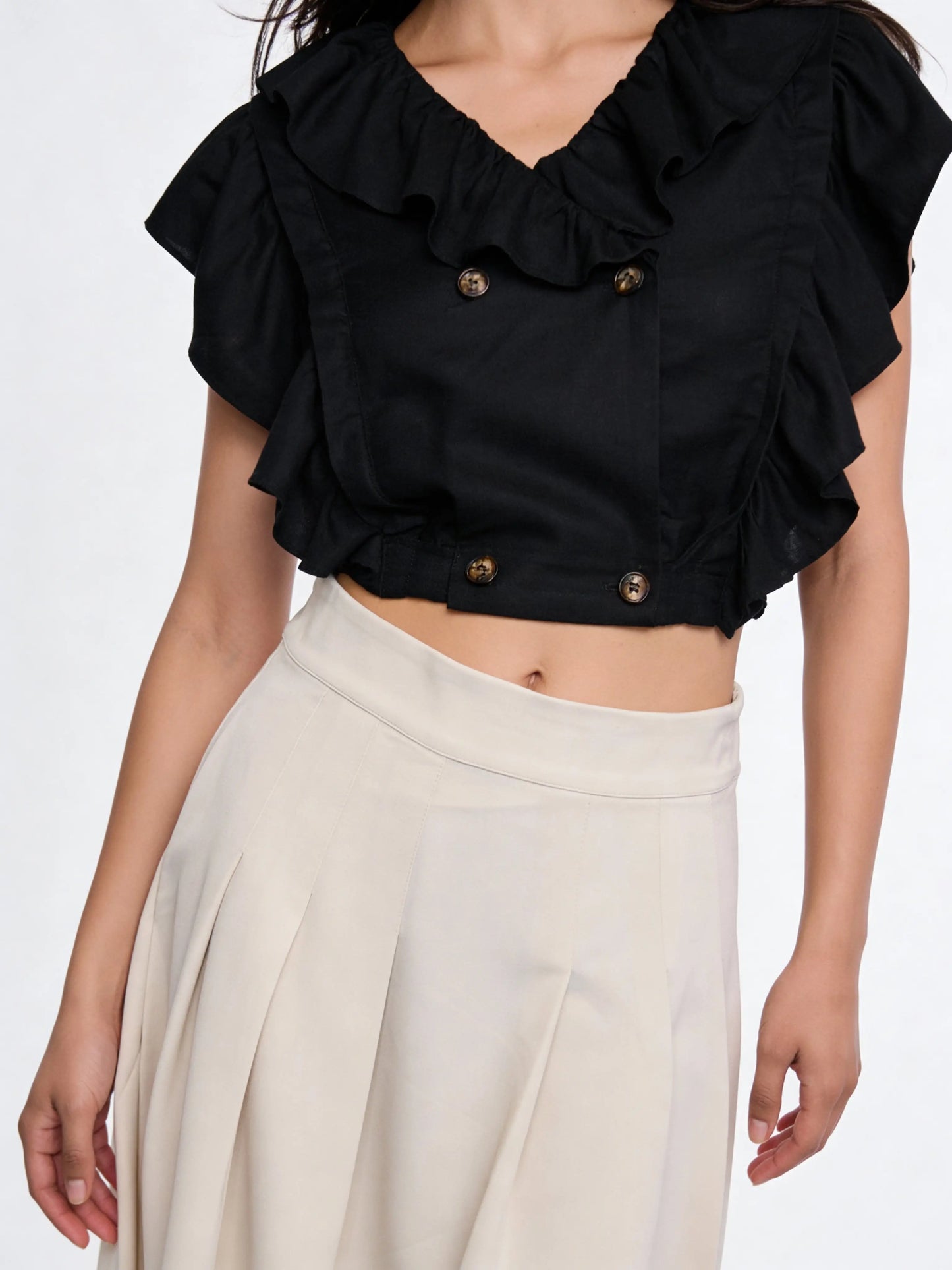 Pleated Skirt - Cream