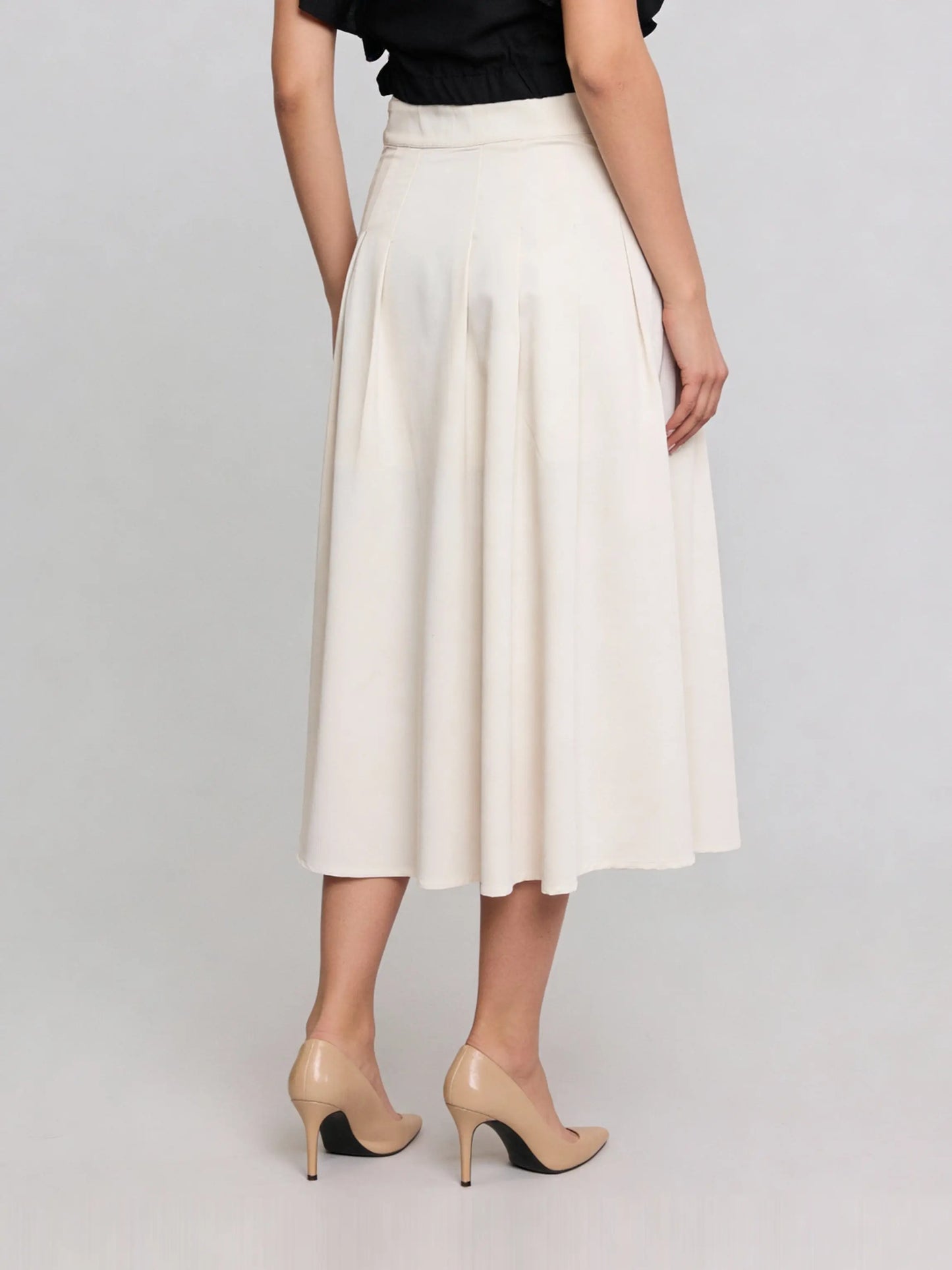 Pleated Skirt - Cream