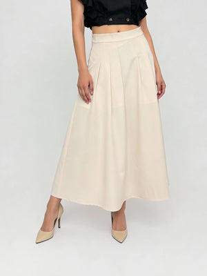 Pleated Skirt - Cream