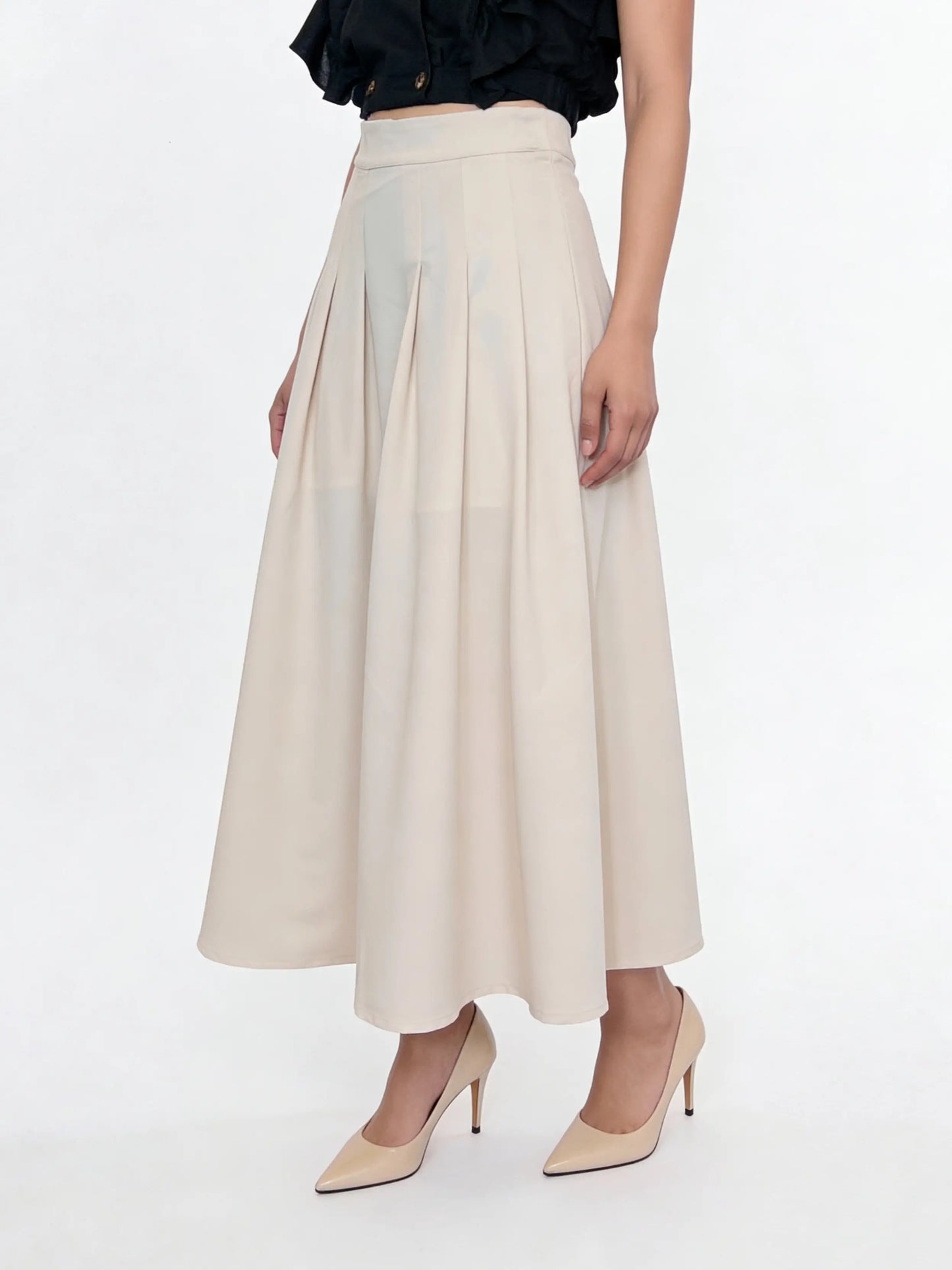 Pleated Skirt - Cream