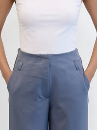 Hem Fold Pant in SoftSuit™  Fabric - Powder Blue