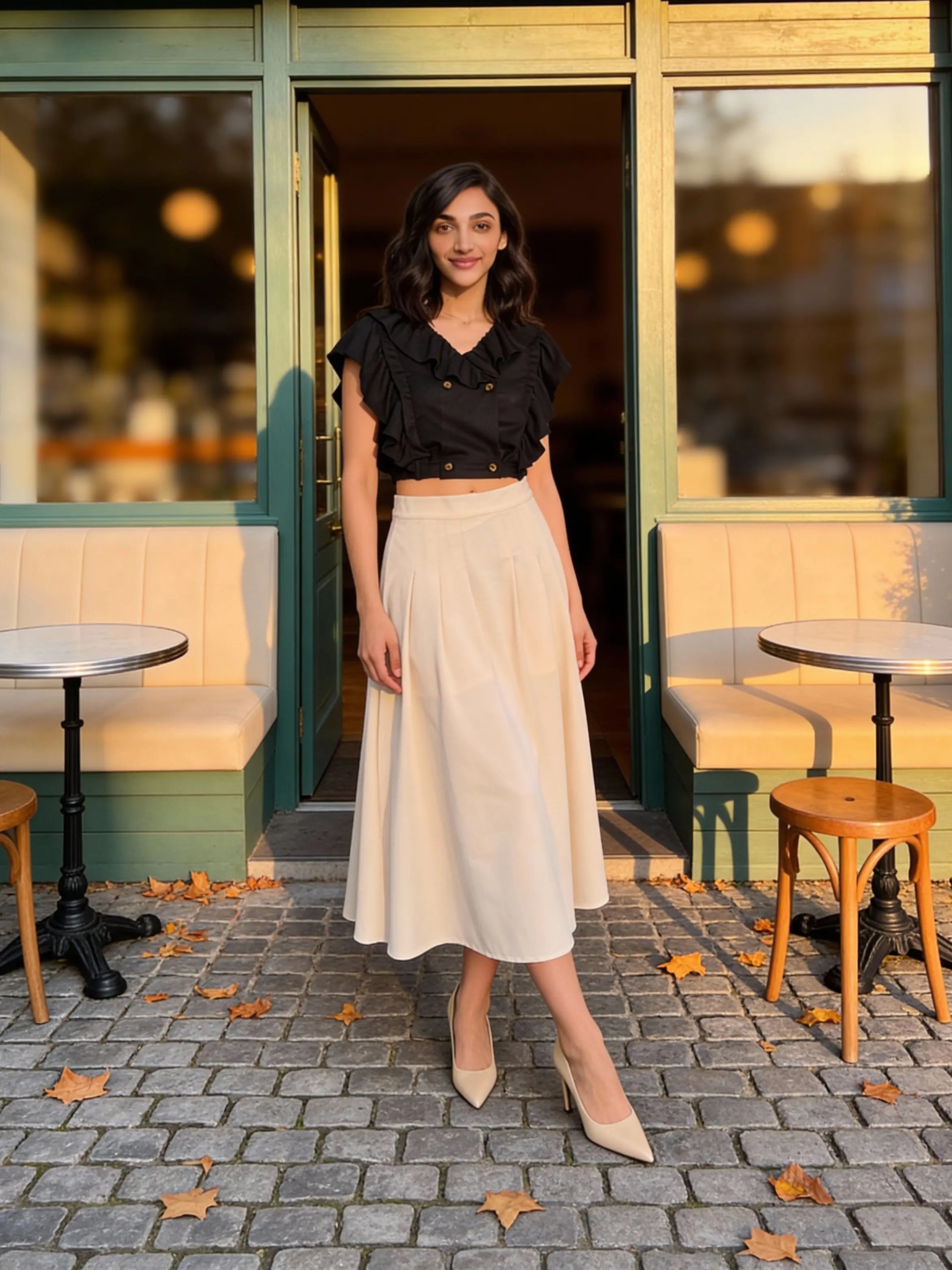 Pleated Skirt - Cream