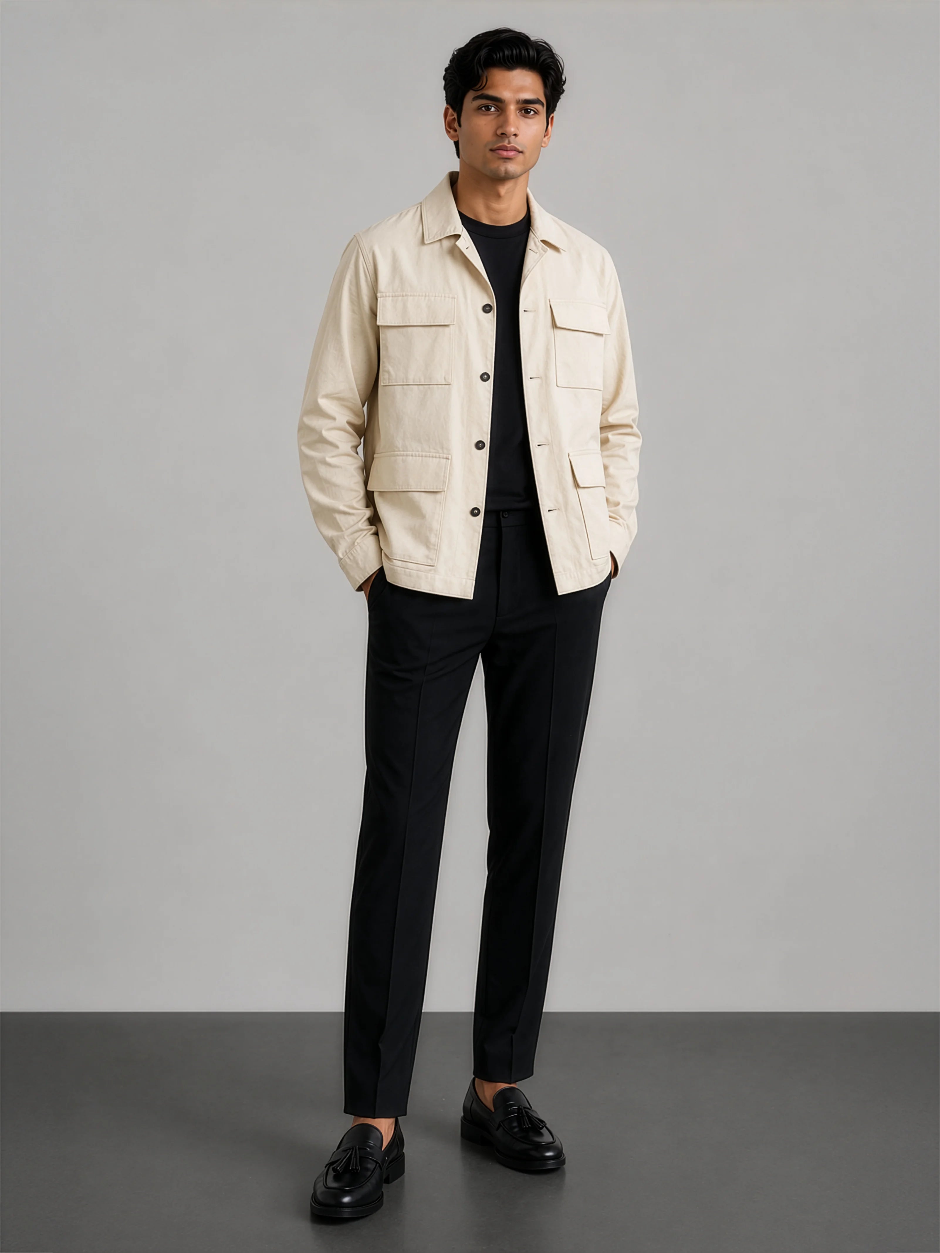 Hamptons Linen Shacket - Beige