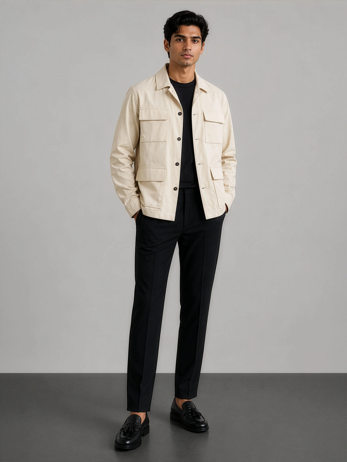 Hamptons Linen Shacket - Beige