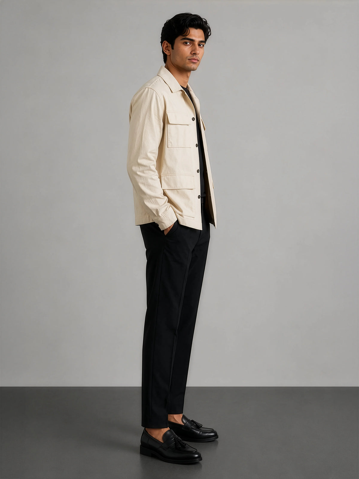 Hamptons Linen Shacket - Beige