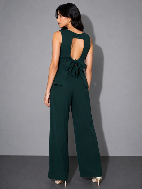Bow Tie Top in CrepeSway™ - Matcha Green