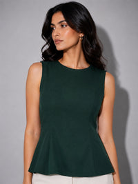 Bow Tie Top in CrepeSway™ - Matcha Green