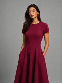 Essential SoftSuit™ Midi Dress - Burgundy
