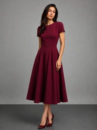 Essential SoftSuit™ Midi Dress - Burgundy