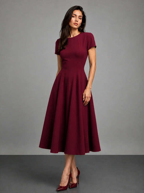 Essential Midi Dress - Burgundy