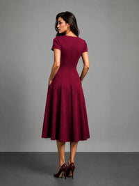 Essential SoftSuit™ Midi Dress - Burgundy