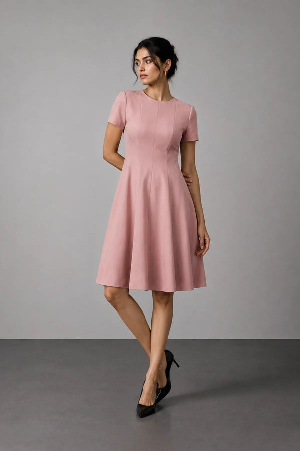 Corp Core Dress - Dusty Pink