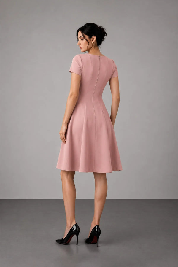 Corp Core Dress - Dusty Pink