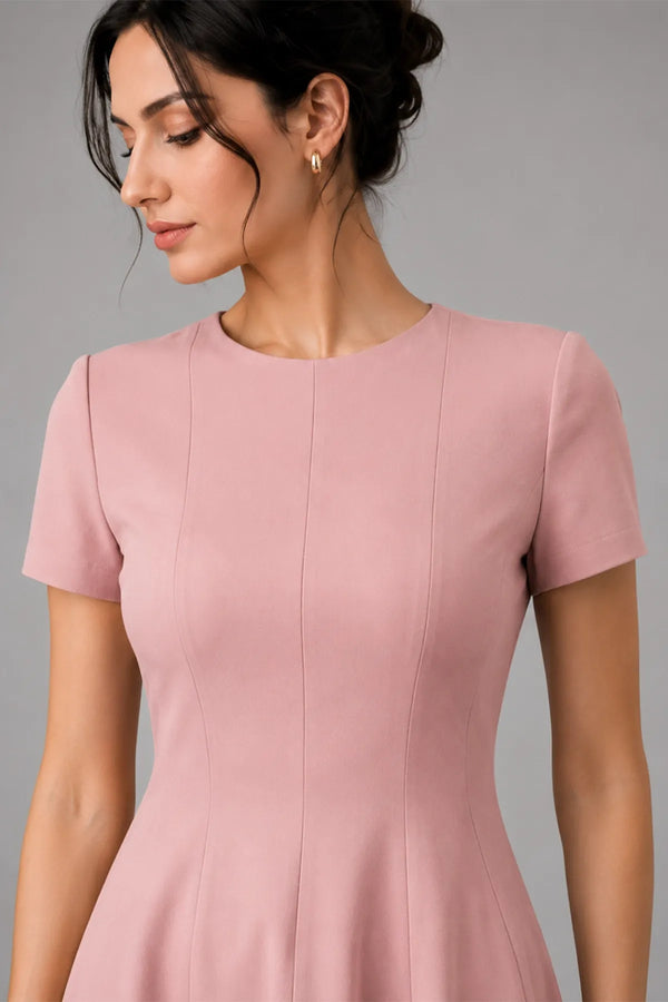 Corp Core Dress - Dusty Pink