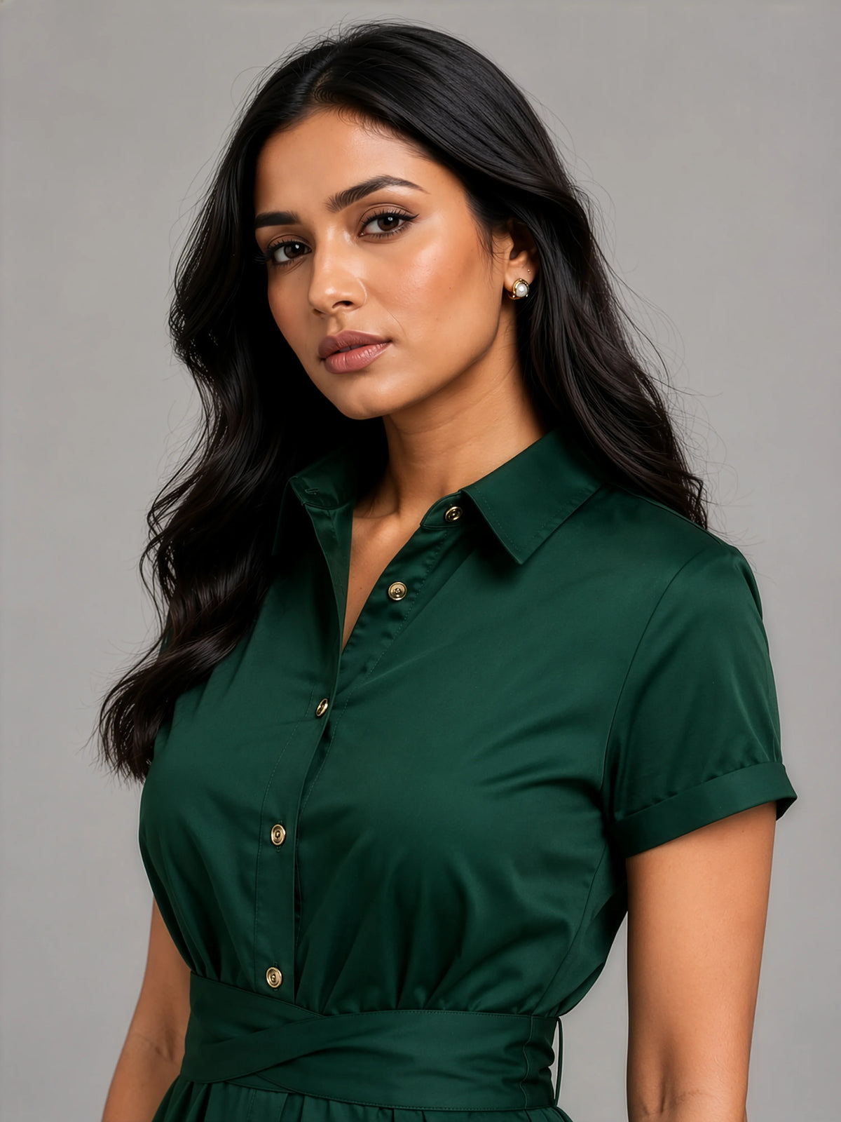 Corp Dress - Cotton Satin Green