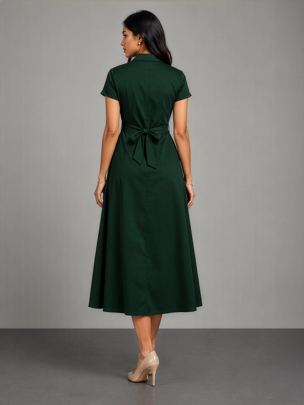 Corp Dress - Cotton Satin Green