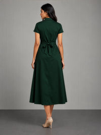 Corp Dress - Cotton Satin Green