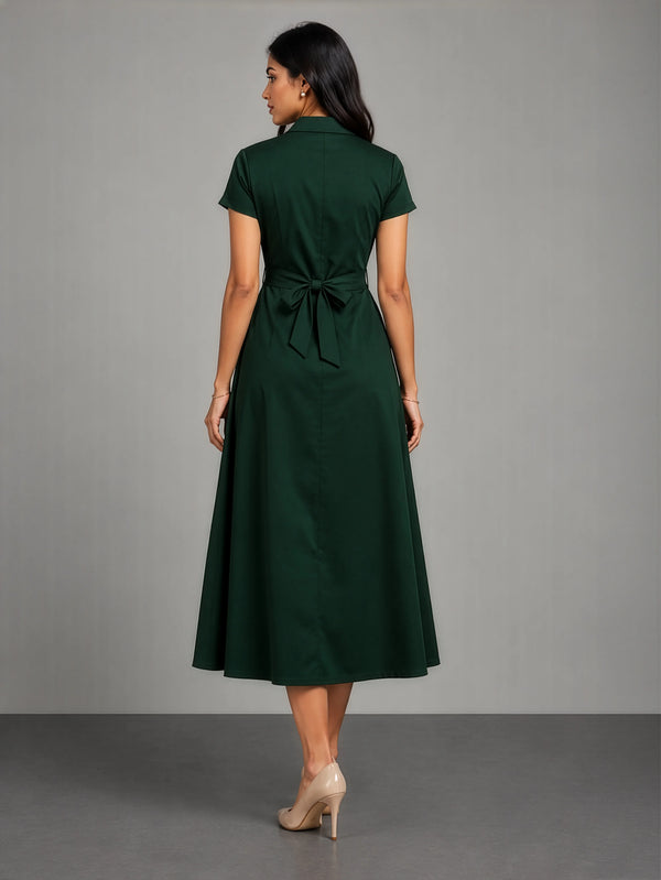 Corp Dress - Cotton Satin Green