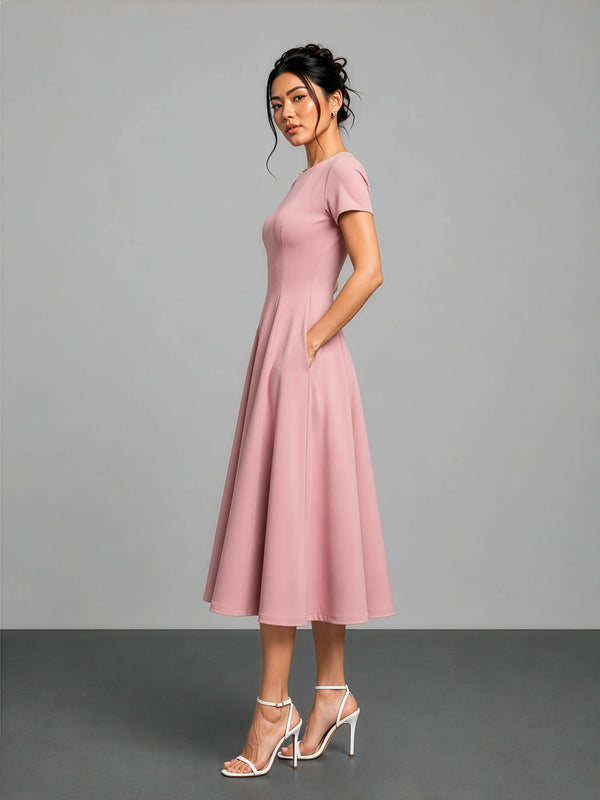 Essential Midi Dress - Dusty Pink