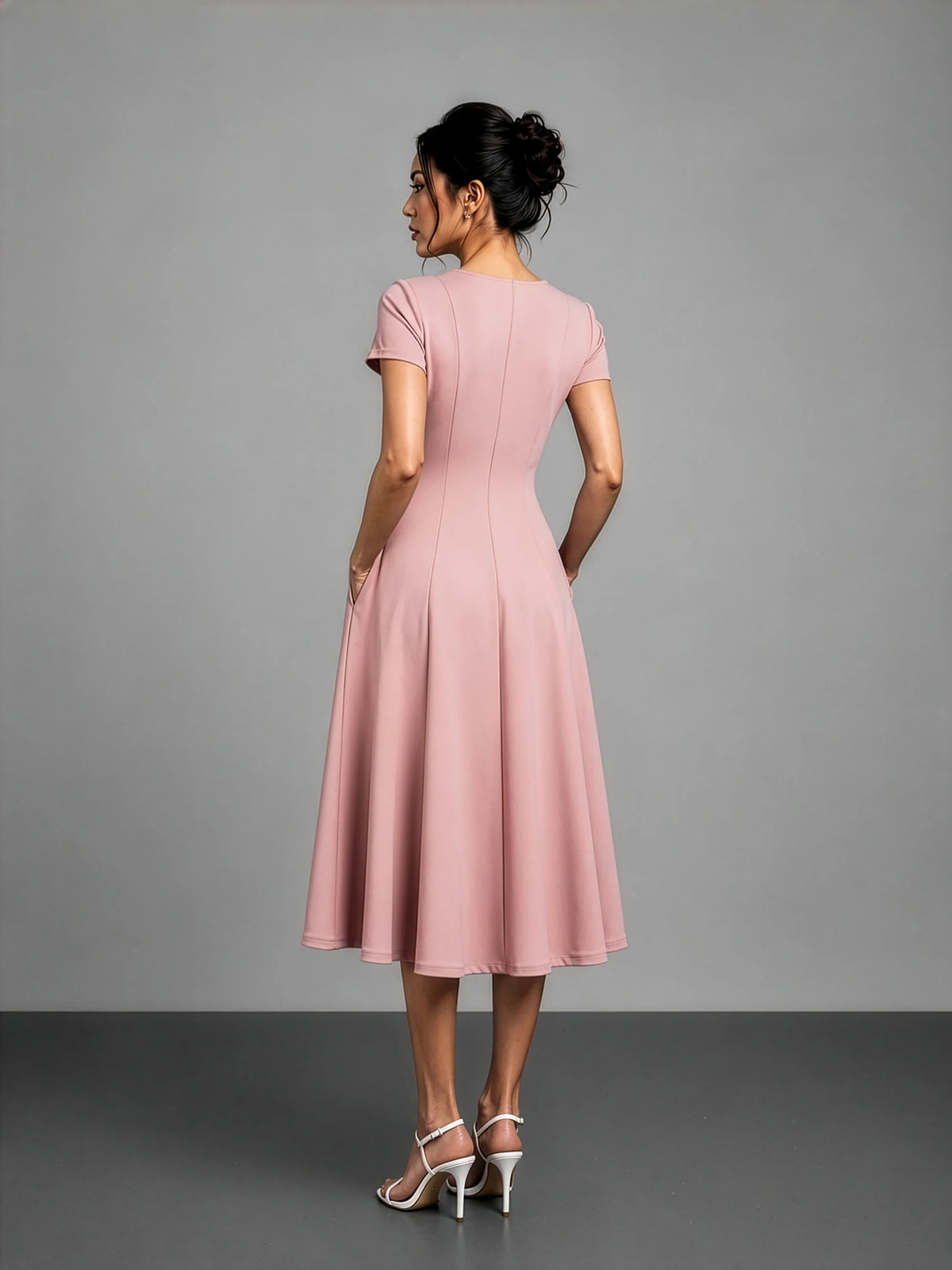 Essential Midi Dress - Dusty Pink