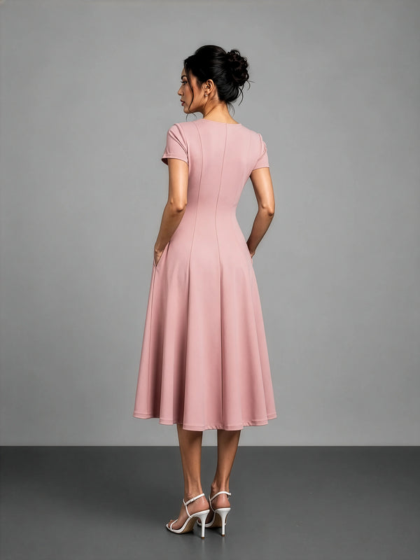 Essential Midi Dress - Dusty Pink