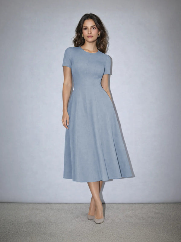 Essential Midi Dress - Powder Blue