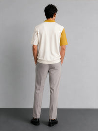 Colourblock Cotton Polo - Dijon