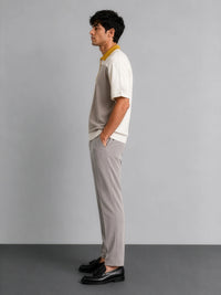 Colourblock Cotton Polo - Dijon