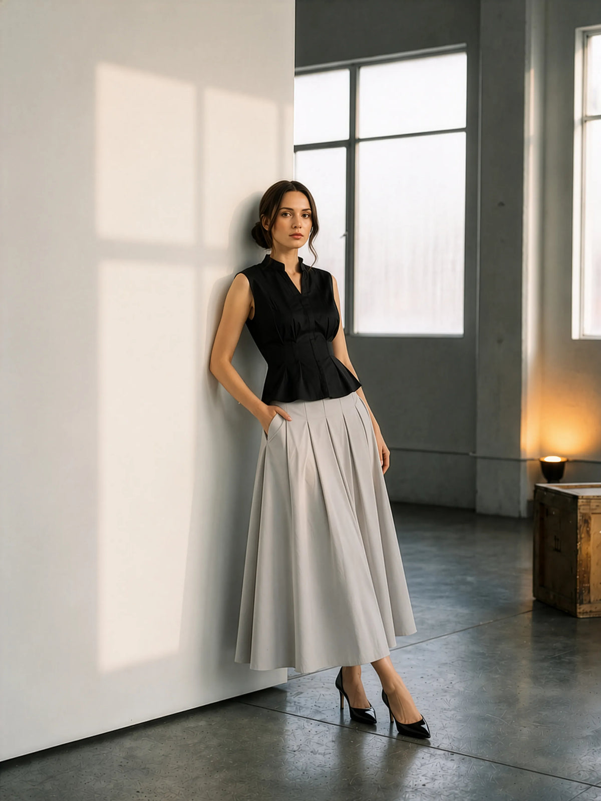Florence AirLinen™ Top - Black